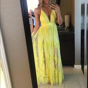 Bright Yellow Maxi Dress